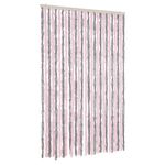 Casa si Gradina - Textile si covoare - Perdele si draperii - Perdele - Perdea pentru insecte gri argintiu si roz, 118x220 cm, chenille - Infinity.ro