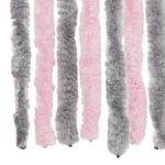 Casa si Gradina - Textile si covoare - Perdele si draperii - Perdele - Perdea pentru insecte gri argintiu si roz, 118x220 cm, chenille - Infinity.ro