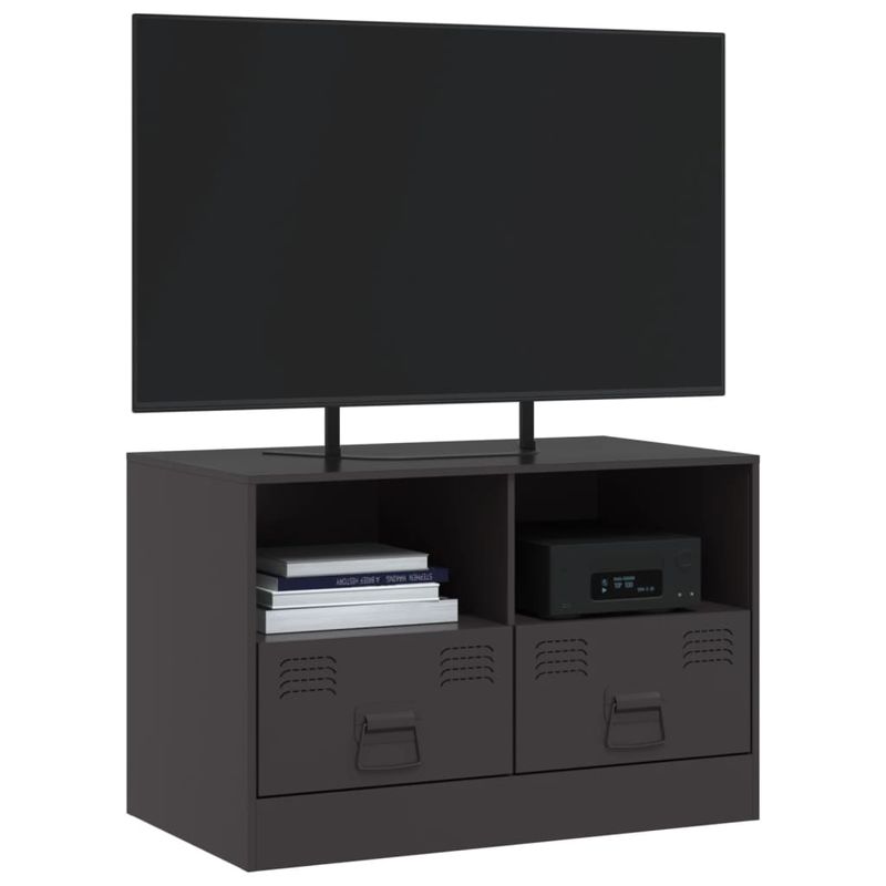 Casa si Gradina - Mobilier - Comode si corpuri - Comode - Dulap TV, negru, 67x39x44 cm, otel - Infinity.ro