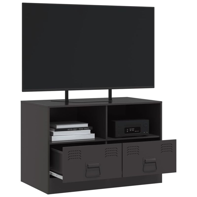 Casa si Gradina - Mobilier - Comode si corpuri - Comode - Dulap TV, negru, 67x39x44 cm, otel - Infinity.ro