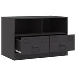 Casa si Gradina - Mobilier - Comode si corpuri - Comode - Dulap TV, negru, 67x39x44 cm, otel - Infinity.ro