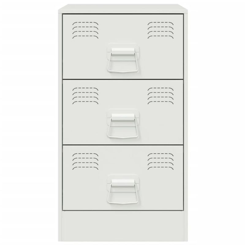 Casa si Gradina - Mobilier - Comode si corpuri - Noptiere - Noptiera, alb, 34,5x39x62 cm, otel - Infinity.ro