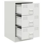 Casa si Gradina - Mobilier - Comode si corpuri - Noptiere - Noptiera, alb, 34,5x39x62 cm, otel - Infinity.ro