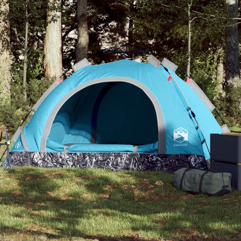 Sport si Outdoor - Camping - Corturi camping - Cort de camping pentru 2 persoane, setare rapida, albastru - Infinity.ro
