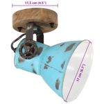 Casa si Gradina - Corpuri si surse de iluminat - Veioze si lampi - Lampi de veghe - Lampa de perete 25 W, albastru uzat, 11,5x11,5x25 cm, E27 - Infinity.ro