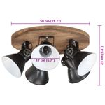 Casa si Gradina - Corpuri si surse de iluminat - Veioze si lampi - Lampi de veghe - Lampa de tavan 25 W, negru, 50x50x25 cm, E27 - Infinity.ro