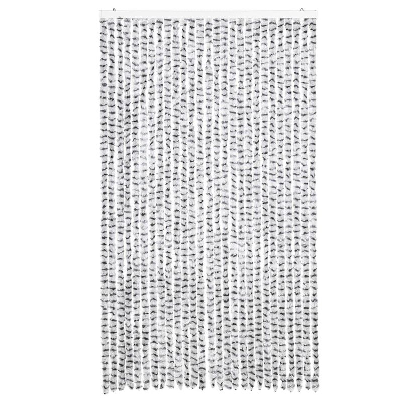 Casa si Gradina - Textile si covoare - Perdele si draperii - Perdele - Perdea de insecte gri deschis & gri inchis 118x220 cm chenille - Infinity.ro