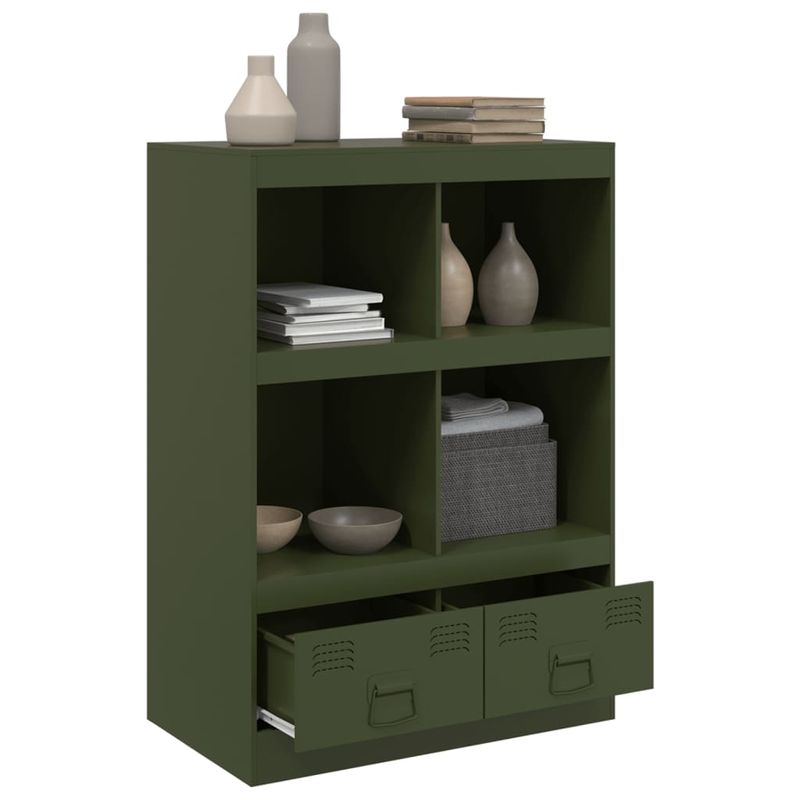 Casa si Gradina - Mobilier - Comode si corpuri - Corpuri bucatarie - Dulap inalt verde maslina 67x39x95 cm otel - Infinity.ro