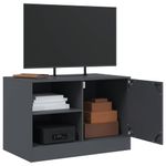 Casa si Gradina - Mobilier - Comode si corpuri - Comode - Comoda TV, 2 buc., antracit, 67x39x44 cm, otel - Infinity.ro