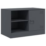 Casa si Gradina - Mobilier - Comode si corpuri - Comode - Comoda TV, 2 buc., antracit, 67x39x44 cm, otel - Infinity.ro