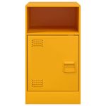 Casa si Gradina - Mobilier - Comode si corpuri - Noptiere - Noptiere, 2 buc., galben mustar, 34,5x39x62 cm, otel - Infinity.ro