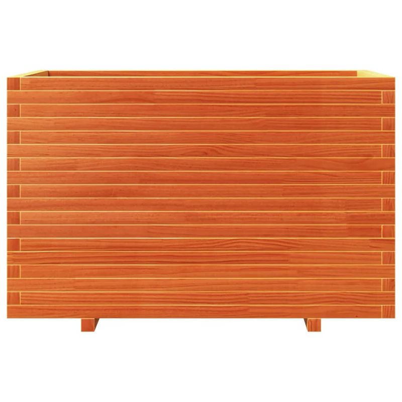 Casa si Gradina - Gradinarit si plante - Plante si ghivece - Ghivece si suporturi - Jardiniera de gradina, maro ceruit, 110x60x72cm, lemn masiv pin - Infinity.ro