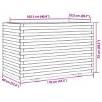 Casa si Gradina - Gradinarit si plante - Plante si ghivece - Ghivece si suporturi - Jardiniera de gradina, maro ceruit, 110x60x72cm, lemn masiv pin - Infinity.ro