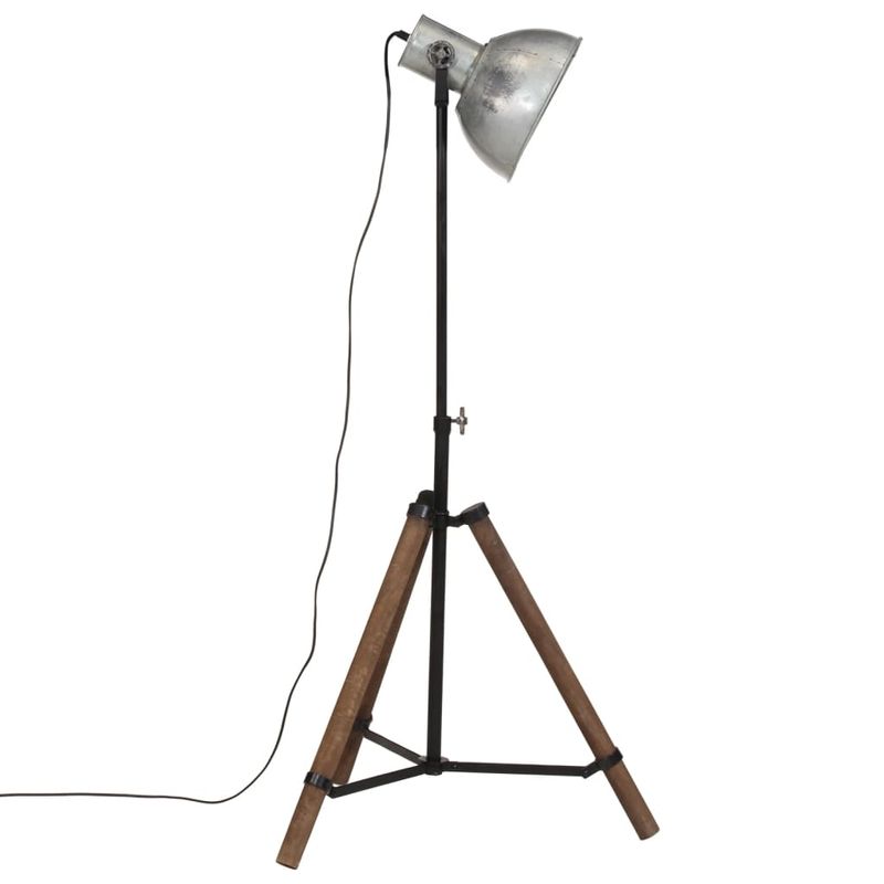 Casa si Gradina - Corpuri si surse de iluminat - Veioze si lampi - Lampadare - Lampa de podea 25 W, argintiu vintage, 75x75x90-150 cm, E27 - Infinity.ro