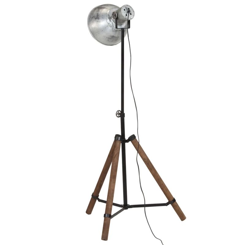 Casa si Gradina - Corpuri si surse de iluminat - Veioze si lampi - Lampadare - Lampa de podea 25 W, argintiu vintage, 75x75x90-150 cm, E27 - Infinity.ro