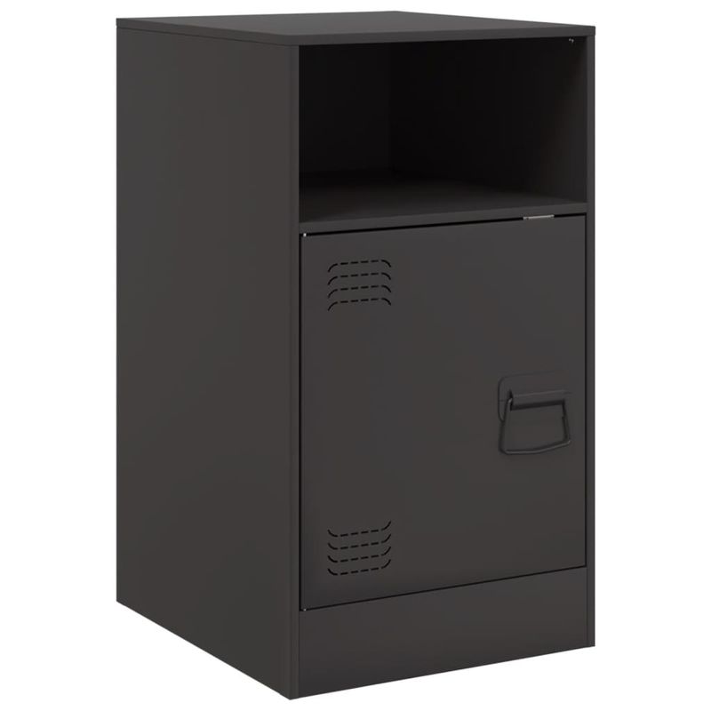 Casa si Gradina - Mobilier - Comode si corpuri - Noptiere - Noptiere, 2 buc., negru, 34,5x39x62 cm, otel - Infinity.ro