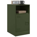 Casa si Gradina - Mobilier - Comode si corpuri - Noptiere - Noptiere, 2 buc., verde olive, 34,5x39x62 cm, otel - Infinity.ro