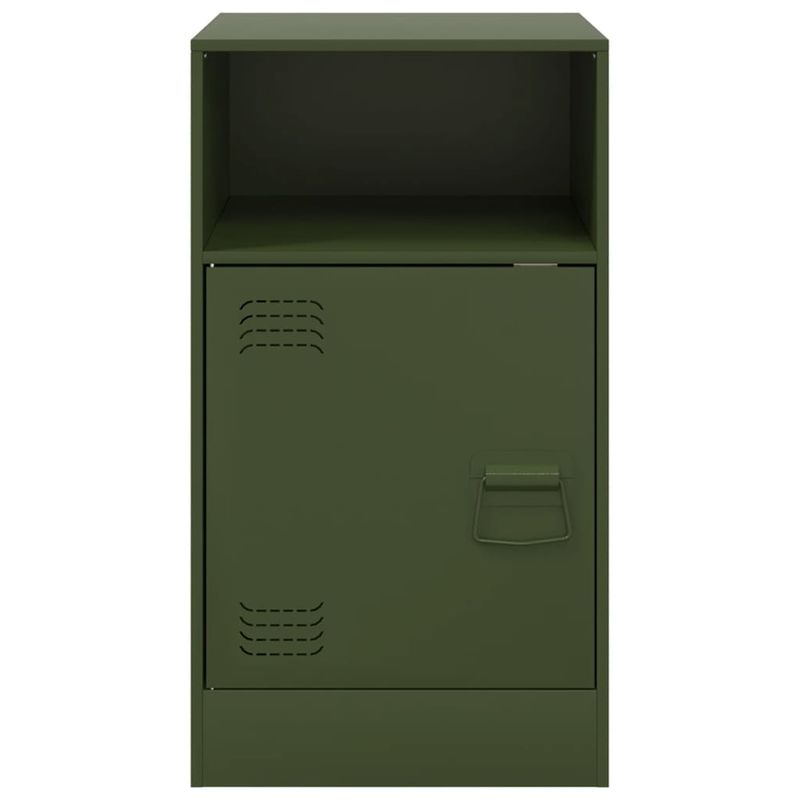Casa si Gradina - Mobilier - Comode si corpuri - Noptiere - Noptiere, 2 buc., verde olive, 34,5x39x62 cm, otel - Infinity.ro