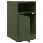 Casa si Gradina - Mobilier - Comode si corpuri - Noptiere - Noptiere, 2 buc., verde olive, 34,5x39x62 cm, otel - Infinity.ro