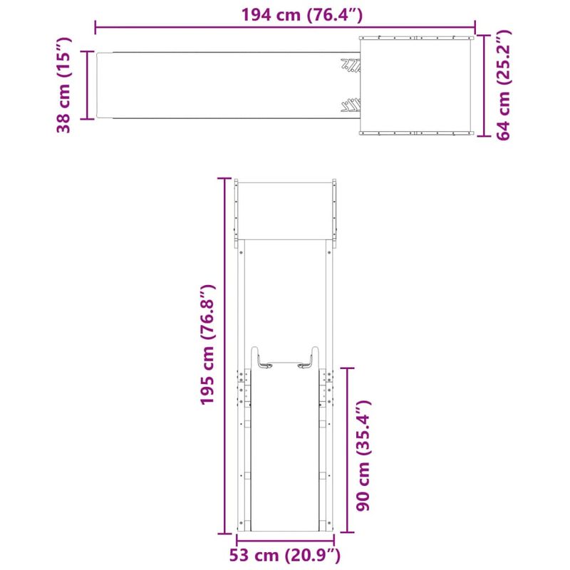 Jucarii, Copii si Bebe - Jucarii si jocuri - Jucarii de exterior - Spatii de joaca si accesorii - Set de joaca pentru exterior, lemn masiv de pin - Infinity.ro