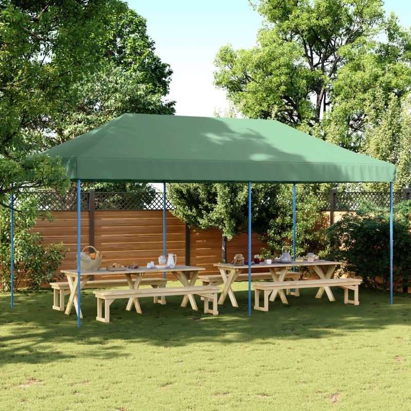 Casa si Gradina - Gradina si terasa - Umbrele si pavilioane - Pavilioane - Cort de petrecere pliabil Pop-Up, 580x292x315 cm, verde - Infinity.ro