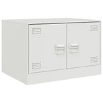 Casa si Gradina - Mobilier - Mese si birouri - Masute de cafea - Masuta de cafea, alb, 67x50x44 cm, otel - Infinity.ro