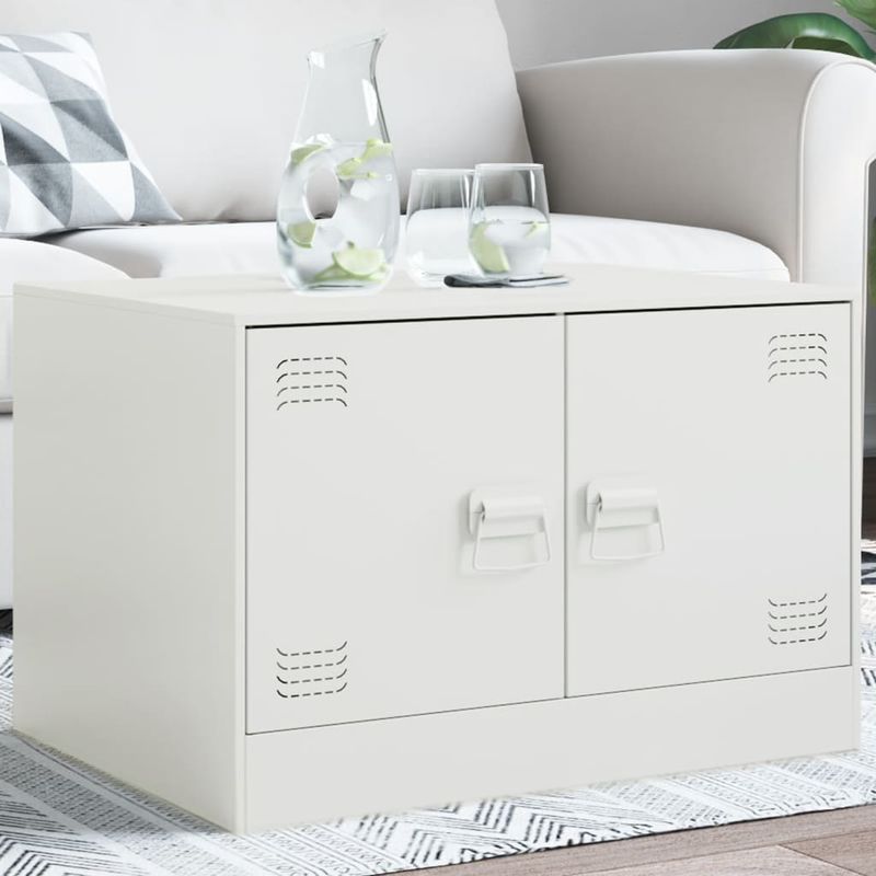 Casa si Gradina - Mobilier - Mese si birouri - Masute de cafea - Masuta de cafea, alb, 67x50x44 cm, otel - Infinity.ro