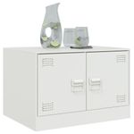 Casa si Gradina - Mobilier - Mese si birouri - Masute de cafea - Masuta de cafea, alb, 67x50x44 cm, otel - Infinity.ro