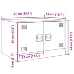 Casa si Gradina - Mobilier - Mese si birouri - Masute de cafea - Masuta de cafea, alb, 67x50x44 cm, otel - Infinity.ro
