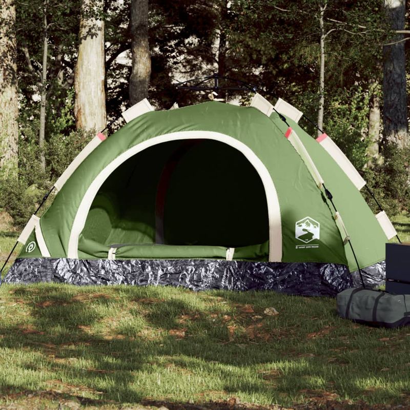 Sport si Outdoor - Camping - Corturi camping - Cort de camping pentru 4 persoane, setare rapida, verde - Infinity.ro
