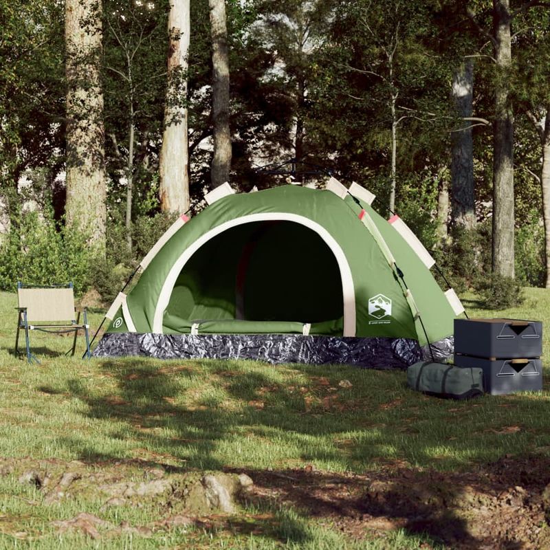 Sport si Outdoor - Camping - Corturi camping - Cort de camping pentru 4 persoane, setare rapida, verde - Infinity.ro