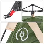 Sport si Outdoor - Camping - Corturi camping - Cort de camping pentru 4 persoane, setare rapida, verde - Infinity.ro