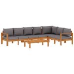Casa si Gradina - Gradina si terasa - Mobilier exterior - Seturi mobila gradina - Set de canapele de gradina cu perne, 5 buc., lemn masiv acacia - Infinity.ro