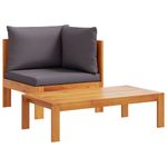 Casa si Gradina - Gradina si terasa - Mobilier exterior - Seturi mobila gradina - Set de canapele de gradina cu perne, 5 buc., lemn masiv acacia - Infinity.ro