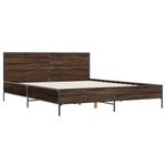 Casa si Gradina - Mobilier - Paturi si accesorii - Paturi - Cadru de pat, stejar maro, 140x190 cm, lemn prelucrat si metal - Infinity.ro
