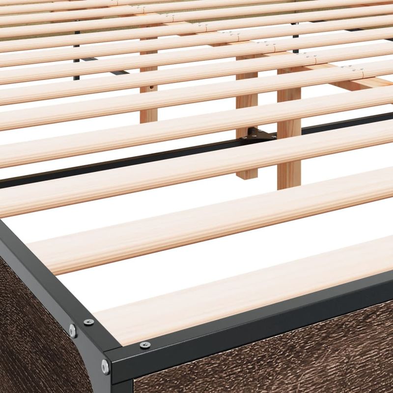 Casa si Gradina - Mobilier - Paturi si accesorii - Paturi - Cadru de pat, stejar maro, 140x190 cm, lemn prelucrat si metal - Infinity.ro