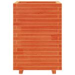 Casa si Gradina - Gradinarit si plante - Plante si ghivece - Ghivece si suporturi - Jardiniera de gradina, maro ceruit 50x50x72,5 cm lemn masiv pin - Infinity.ro