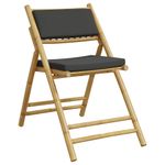 Casa si Gradina - Gradina si terasa - Mobilier exterior - Scaune si sezlonguri gradina - Scaune bistro pliabile, 6 buc., cu perne gri închis inchis, bambus - Infinity.ro