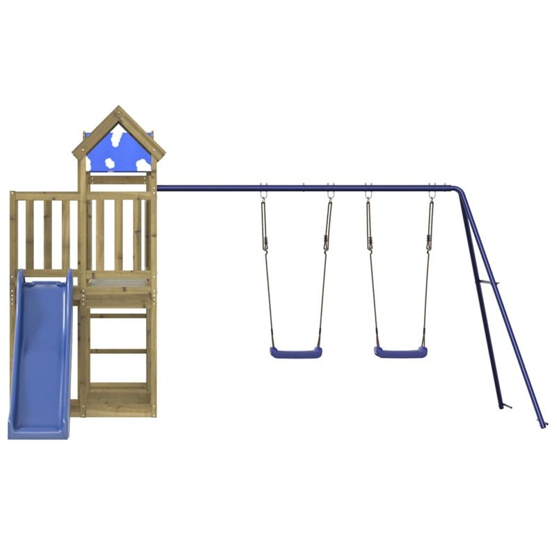 Jucarii, Copii si Bebe - Jucarii si jocuri - Jucarii de exterior - Spatii de joaca si accesorii - Set de joaca pentru exterior, lemn de pin impregnat - Infinity.ro