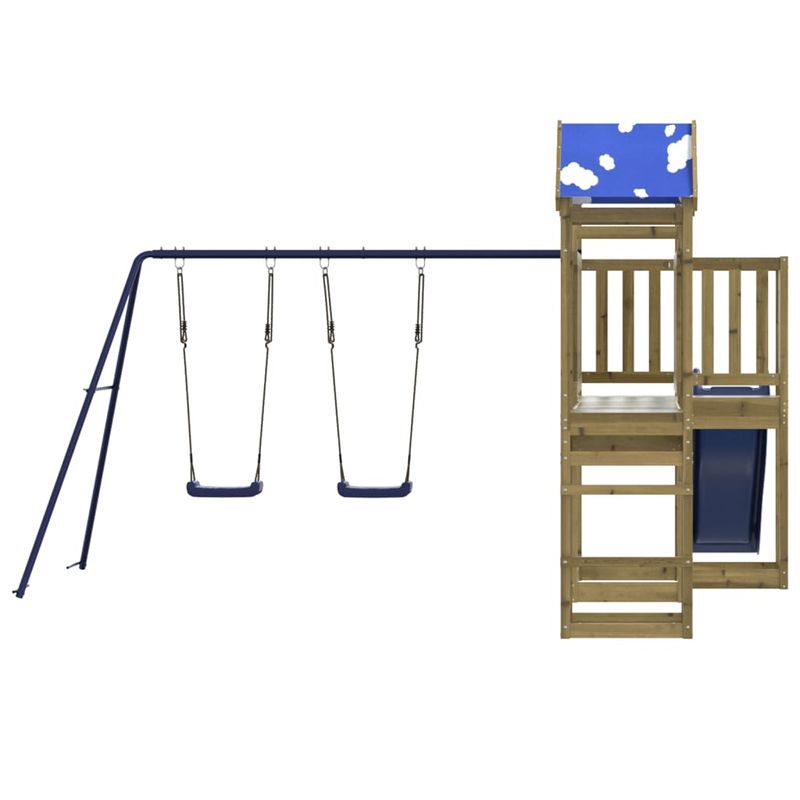 Jucarii, Copii si Bebe - Jucarii si jocuri - Jucarii de exterior - Spatii de joaca si accesorii - Set de joaca pentru exterior, lemn de pin impregnat - Infinity.ro