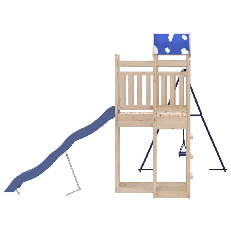 Jucarii, Copii si Bebe - Jucarii si jocuri - Jucarii de exterior - Spatii de joaca si accesorii - Set de joaca pentru exterior, lemn masiv de pin - Infinity.ro