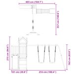 Jucarii, Copii si Bebe - Jucarii si jocuri - Jucarii de exterior - Spatii de joaca si accesorii - Set de joaca pentru exterior, lemn de pin impregnat - Infinity.ro