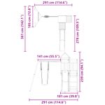 Jucarii, Copii si Bebe - Jucarii si jocuri - Jucarii de exterior - Spatii de joaca si accesorii - Set de joaca pentru exterior, lemn masiv de pin - Infinity.ro