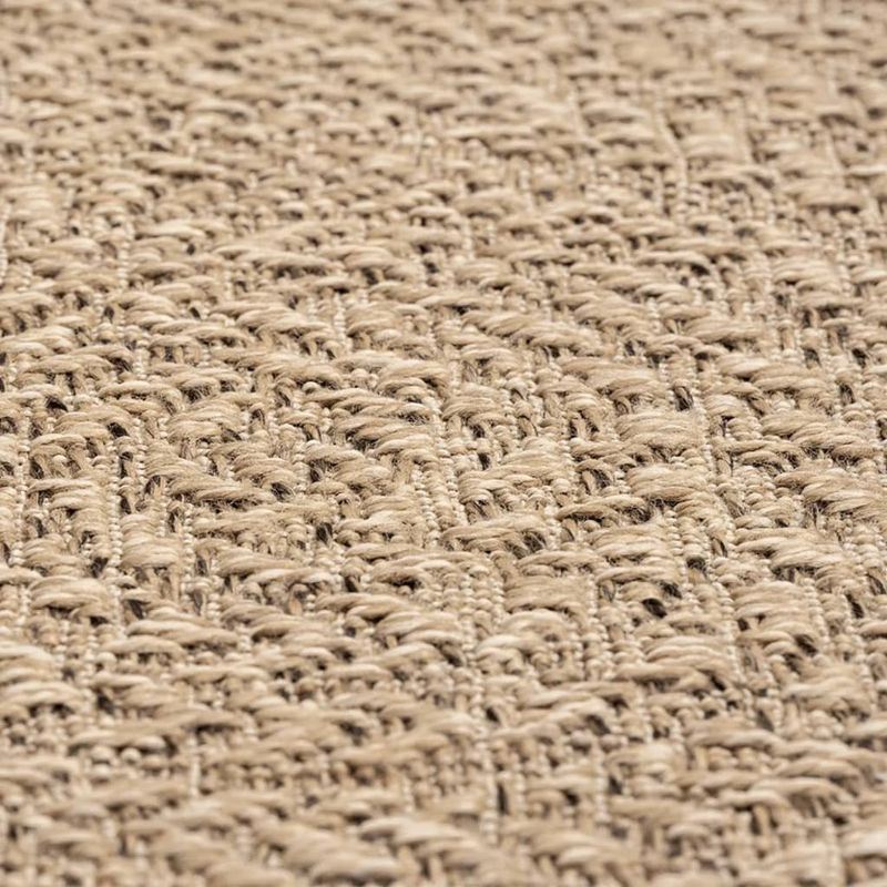 Casa si Gradina - Textile si covoare - Covoare - Covoare casa - Covor ZIZUR aspect iută, 80x200 cm, pentru interior și exterior, maro, model rotund - Infinity.ro