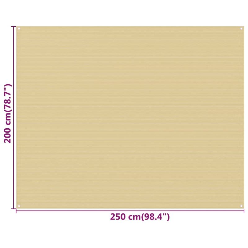 Sport si Outdoor - Camping - Accesorii corturi - Covor pentru cort, bej, 250x200 cm, HDPE - Infinity.ro