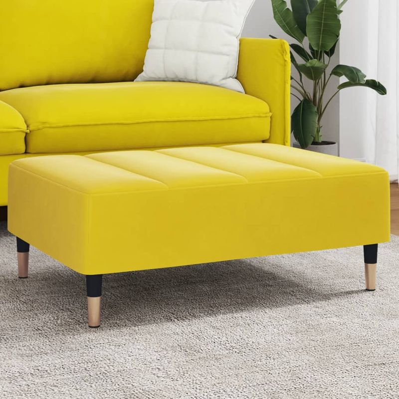 Casa si Gradina - Mobilier - Scaune si fotolii - Tabureti - Taburet, galben, 77x55x31 cm, catifea - Infinity.ro