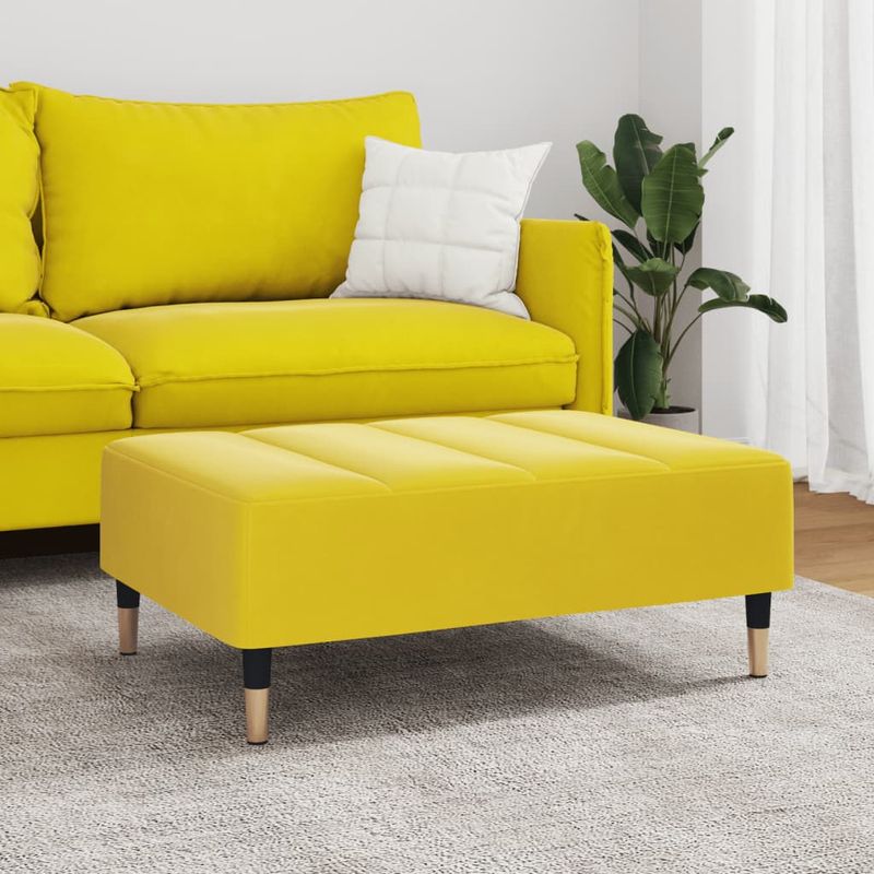 Casa si Gradina - Mobilier - Scaune si fotolii - Tabureti - Taburet, galben, 77x55x31 cm, catifea - Infinity.ro