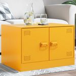 Casa si Gradina - Mobilier - Mese si birouri - Masute de cafea - Masuta de cafea, galben mustar, 67x50x44 cm, otel - Infinity.ro