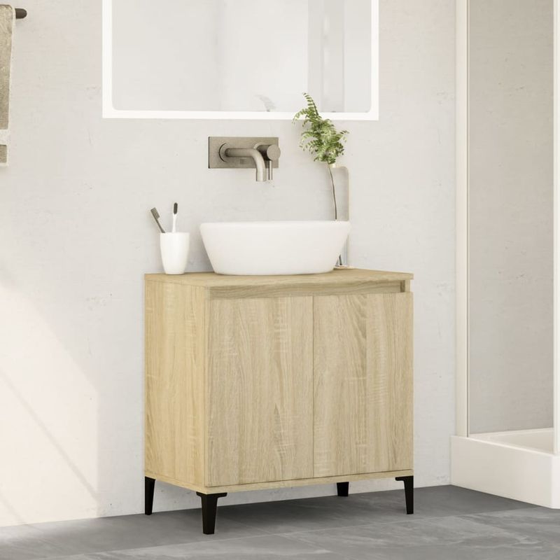Casa si Gradina - Mobilier - Mobilier baie - Comode baie - Dulap de chiuveta, stejar sonoma, 58x33x60 cm, lemn prelucrat - Infinity.ro