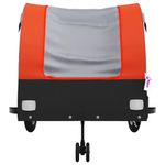 Sport si Outdoor - Ciclism - Accesorii pentru biciclete - Remorci biciclete - Remorca pentru biciclete, negru și portocaliu, 45 kg, fier, mărime 68x133x68 cm - Infinity.ro